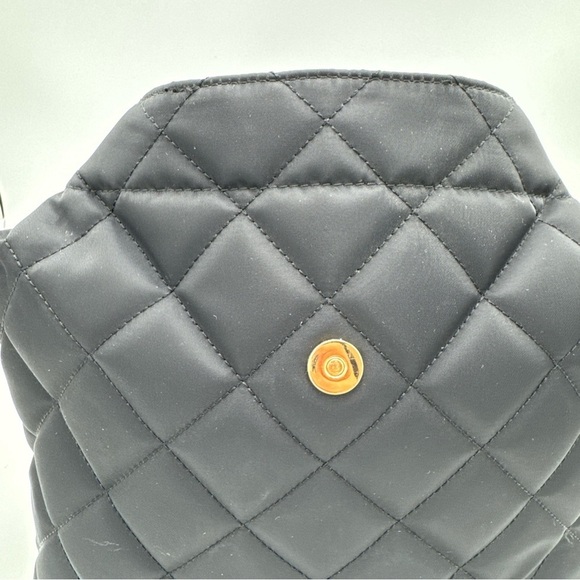 Tommy Hilfiger Black Quilted Backpack with Gold Accents main image 6